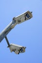 Surveillance security cameraÃ¢â¬â¢s Royalty Free Stock Photo
